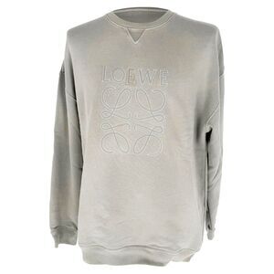 Loewe Embroidered Logo Sweatshirt in Grey Cotton